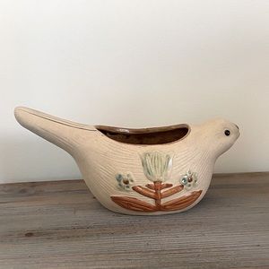 Vintage 1970’s stoneware pigeon planter